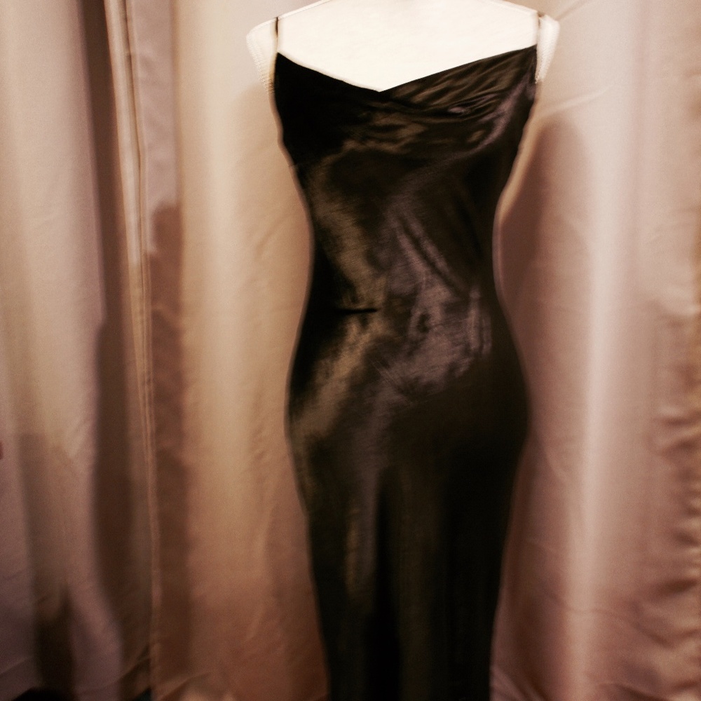 Black Silk/rayon Dress with velvety feel